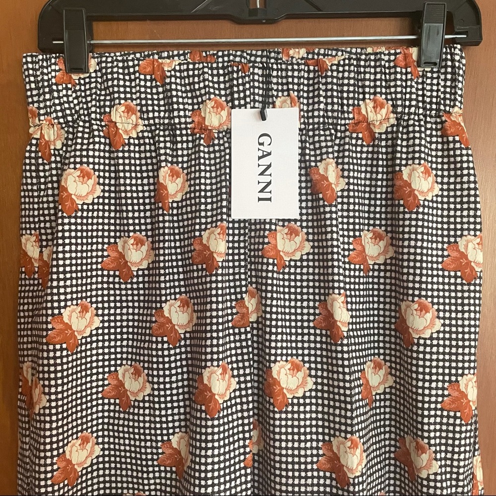 GANNI NWT floral cotton pant sz 38